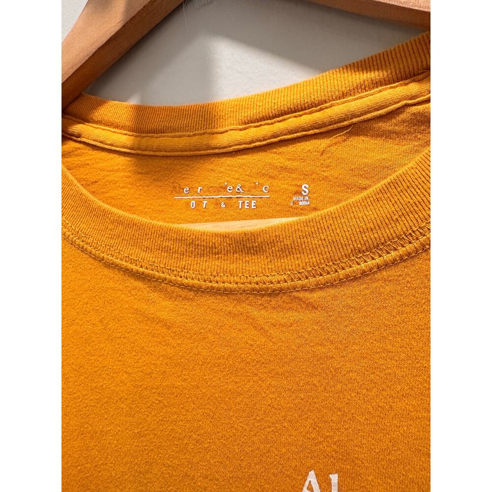 Abercrombie and Fitch yellow long sleeve tee shirt, S-M - Picture 3 of 5